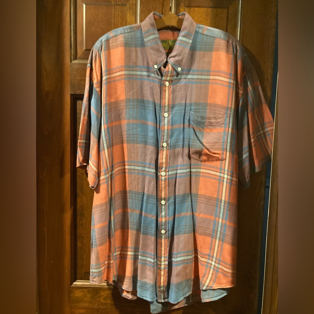 Evergreen men’s button down shirt.